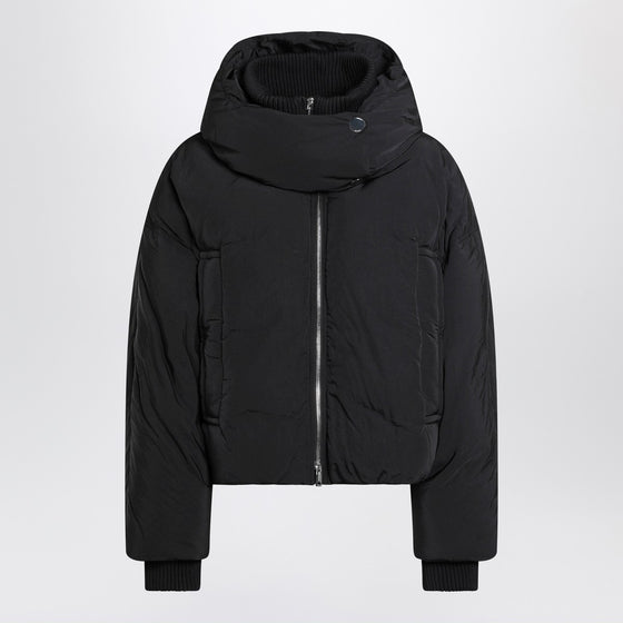 Sportmax Black water-repellent cropped down jacket