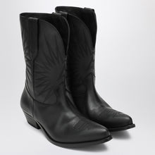  Golden Goose Wish Star low black leather boots