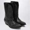 Golden Goose Wish Star low black leather boots
