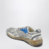 Golden Goose Dad-Star sneaker in silver laminated leather and mesh