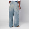 Golden Goose Light blue jeans with sand wash distressed effect