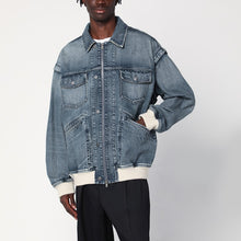  Golden Goose Bomber blue washed effect in denim