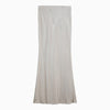 Max Mara Studio Long beige linen-blend skirt
