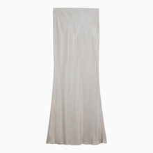  Max Mara Studio Long beige linen-blend skirt