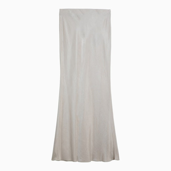Max Mara Studio Long beige linen-blend skirt