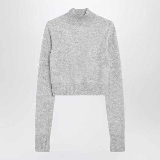 Sportmax Grey cropped cashmere sweater