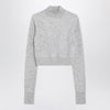 Sportmax Grey cropped cashmere sweater