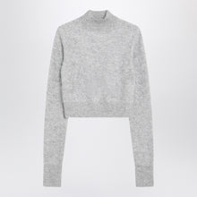  Sportmax Grey cropped cashmere sweater