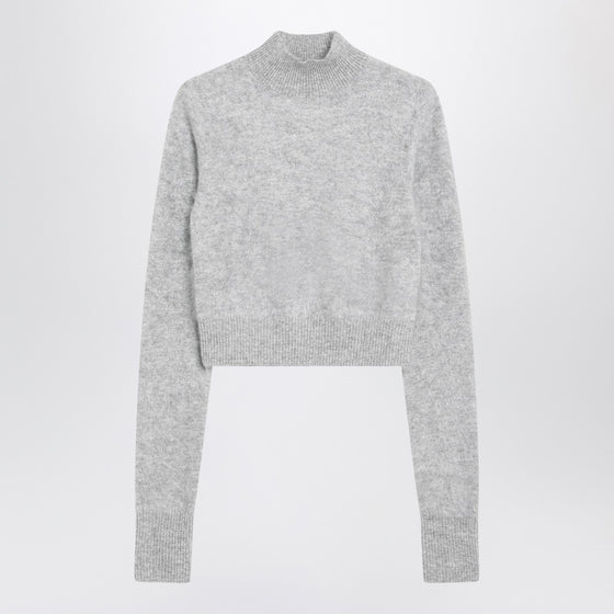 Sportmax Grey cropped cashmere sweater