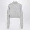 Sportmax Grey cropped cashmere sweater