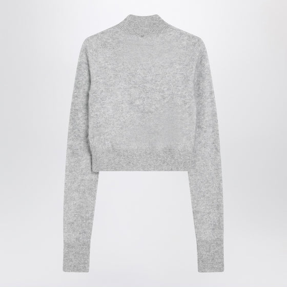 Sportmax Grey cropped cashmere sweater