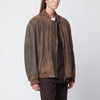 Golden Goose Vintage-effect brown bomber