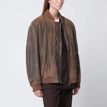  Golden Goose Vintage-effect brown bomber