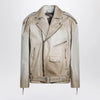 Golden Goose Beige leather Phoebe jacket