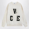 Golden Goose White crewneck sweatshirt with patches