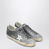 Golden Goose Silver/Black Glitter Super-Star Sneakers