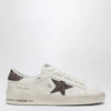 Golden Goose Stardan Sneakers in white leather and brown glitter