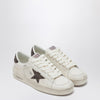 Golden Goose Stardan sneaker in white leather and brown glitter