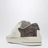 Golden Goose Stardan Sneakers in white leather and brown glitter