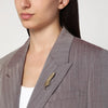 Golden Goose Light brown double-breasted jacket in chevron wool blend
