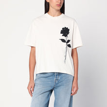  Golden Goose White T-shirt with rose