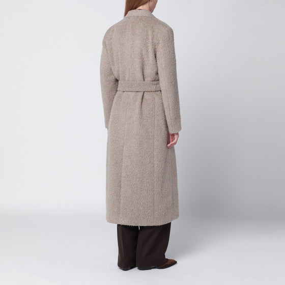 Golden Goose Greige wool-blend belted coat