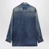 Golden Goose Blue oversized Patty shirt with denim print
