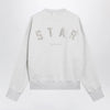 Golden Goose Women's Star cropped oversized cotton hoodie in grey