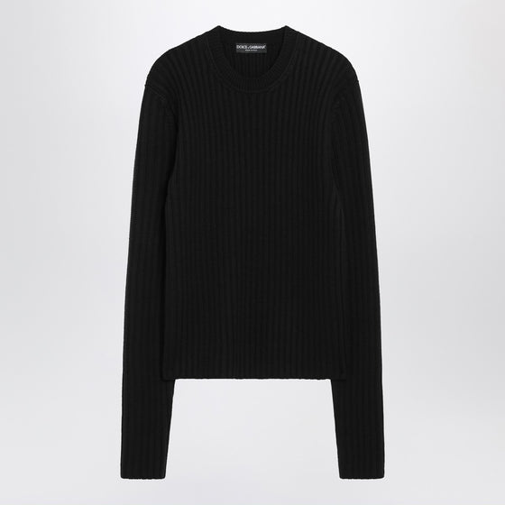 Dolce & Gabbana Dolce&Gabbana Black ribbed wool sweater