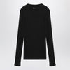 Dolce & Gabbana Dolce&Gabbana Black ribbed silk and cotton sweater