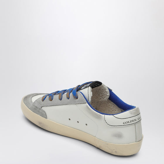 Golden Goose Super-Star sneaker in blue leather and ice suede