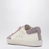 Golden Goose White leather and lilac suede Super-Star sneakers