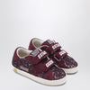 Golden Goose Old School sneakers in burgundy glitter