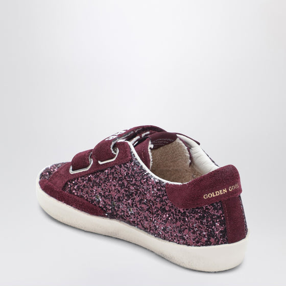 Golden Goose Old School sneakers in burgundy glitter