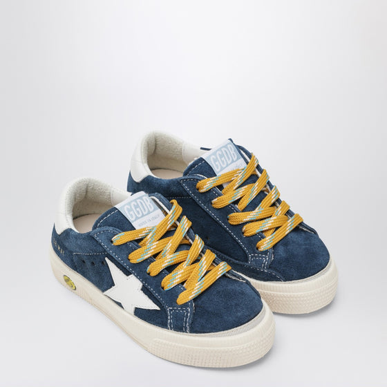 Golden Goose Low-top May sneakers in blue suede and white leather