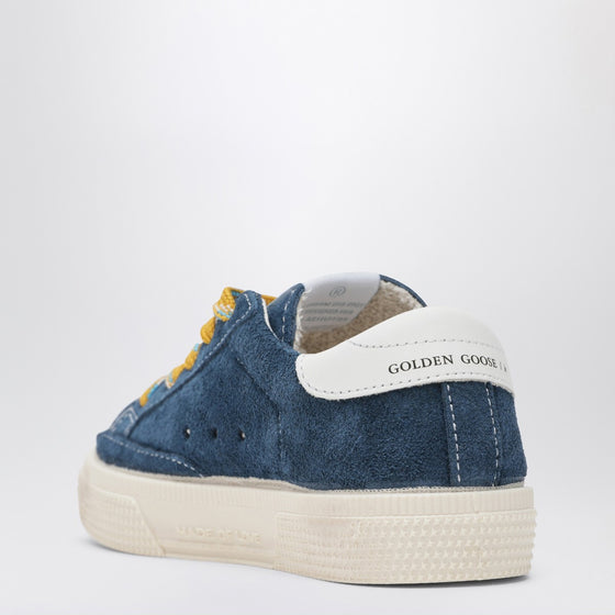 Golden Goose Low-top May sneakers in blue suede and white leather