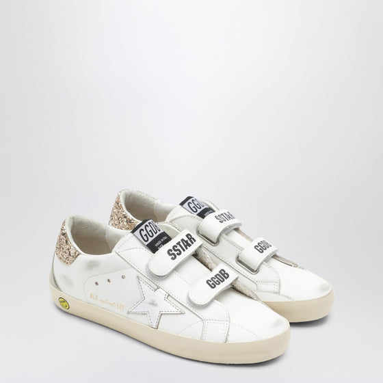 Golden Goose Old School sneakers in white with glitter star