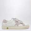 Golden Goose May School Sneakers in white/pink