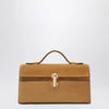 SAVETTE Light Brown Suede Symmetry Pouch
