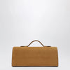 SAVETTE Slim Symmetry Pouch in Light Brown Calf Leather