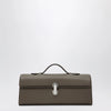 SAVETTE Slim Symmetry Pouch in Brown Calf Leather