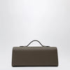 SAVETTE Slim Symmetry Pouch in Brown Calf Leather