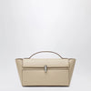 SAVETTE Symmetry Trapeze Pouch in Ivory Leather