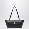 SAVETTE Symmetry Trapeze Bag in Black Leather