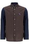 EDEN PARK men's brown and blue patterned long sleeve cotton shirt