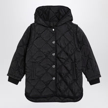  Givenchy Black quilted parka with removable sleeves