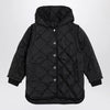 Givenchy Black quilted parka with removable sleeves