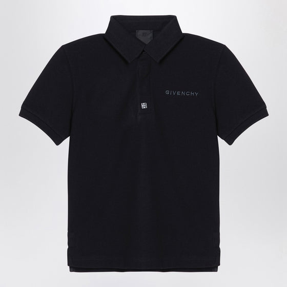 Givenchy Black cotton polo shirt with logo