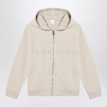  Givenchy Cream-colored zip-up sweatshirt with logo