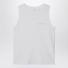  Givenchy White ribbed tank top with logo